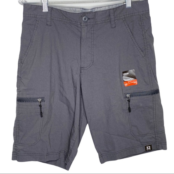 Mens Urban Superflex Grey Cargo Shorts 